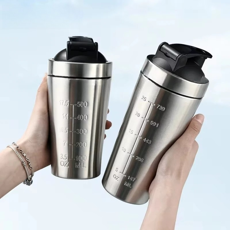 Protein Shaker Bottle - 1 szt. Stalowy shaker do protein