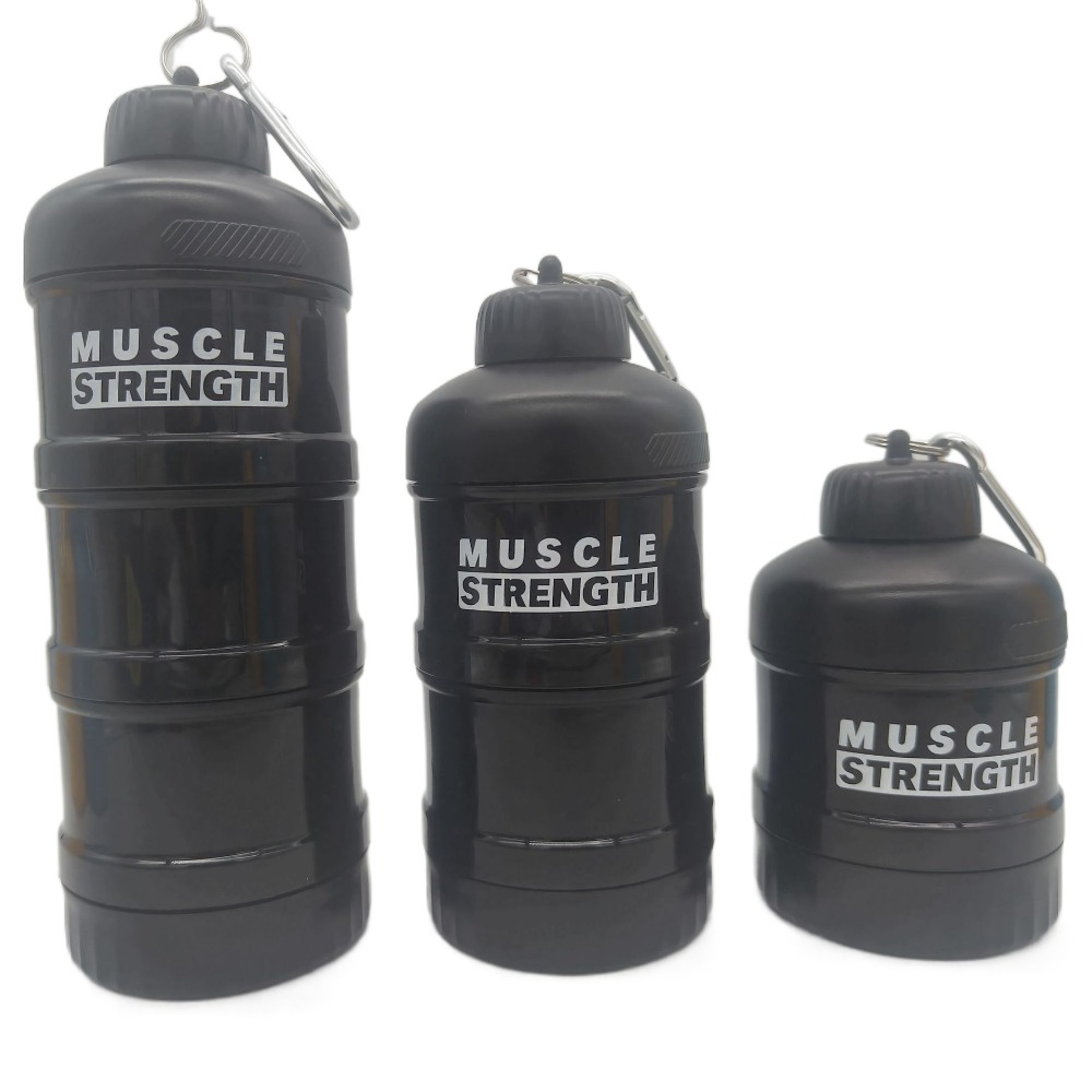 Protein Shaker Bottle - 1/2/3-warstwowe przenośne pudełko na proszek proteinowy