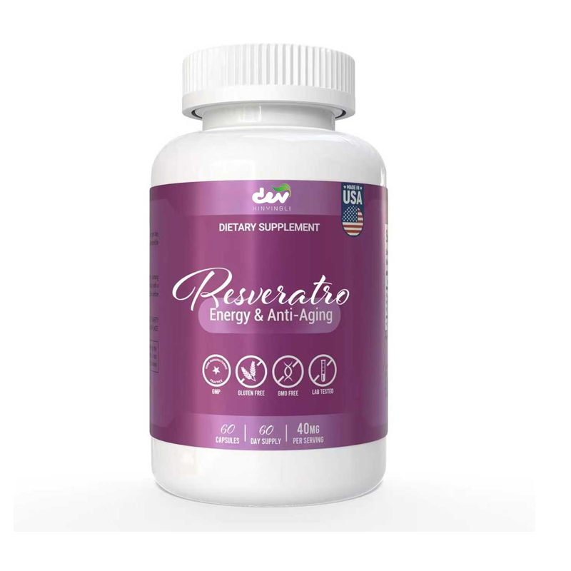 Resveratrol Capsule Anti Aging - Suplement resweratrolu - wspomaga energię i