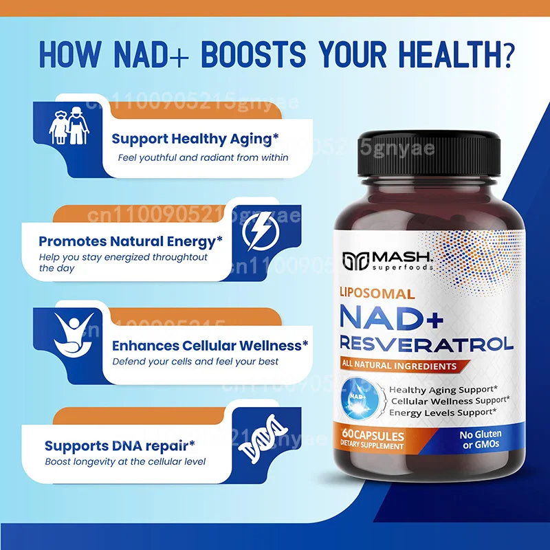 Suplement 900mg NAD+: Nikotyna – Resveratrol Capsule Anti Aging recenzja i cena