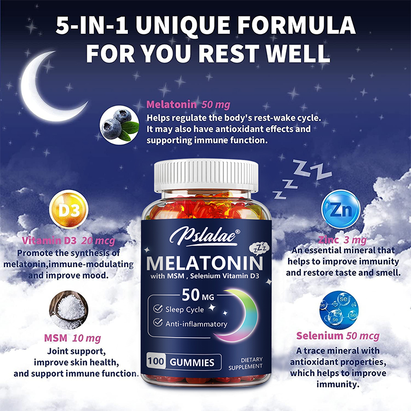 Melatonina Gummies 50 mg - Pom – Melatonin Sleep Gummy recenzja i cena