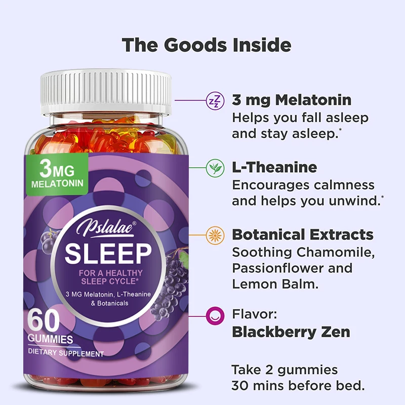 Żelki do spania - Relaksacja,  – Melatonin Sleep Gummy recenzja i cena