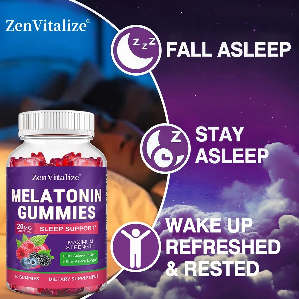 Żelki z melatoniną dla dorosły – Melatonin Sleep Gummy recenzja i cena