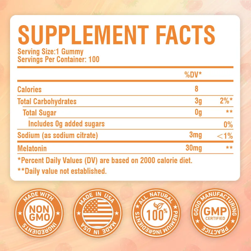 Melatonina 30mg - Łagodzi lęk  – Melatonin Sleep Gummy recenzja i cena