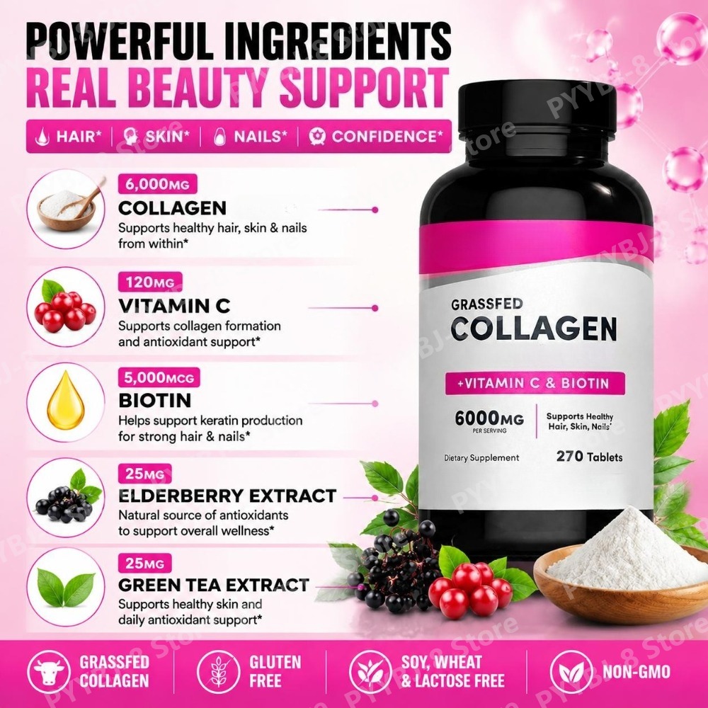 Tabletki kolagenowe 6000mg z w – Collagen Peptide Powder recenzja i cena